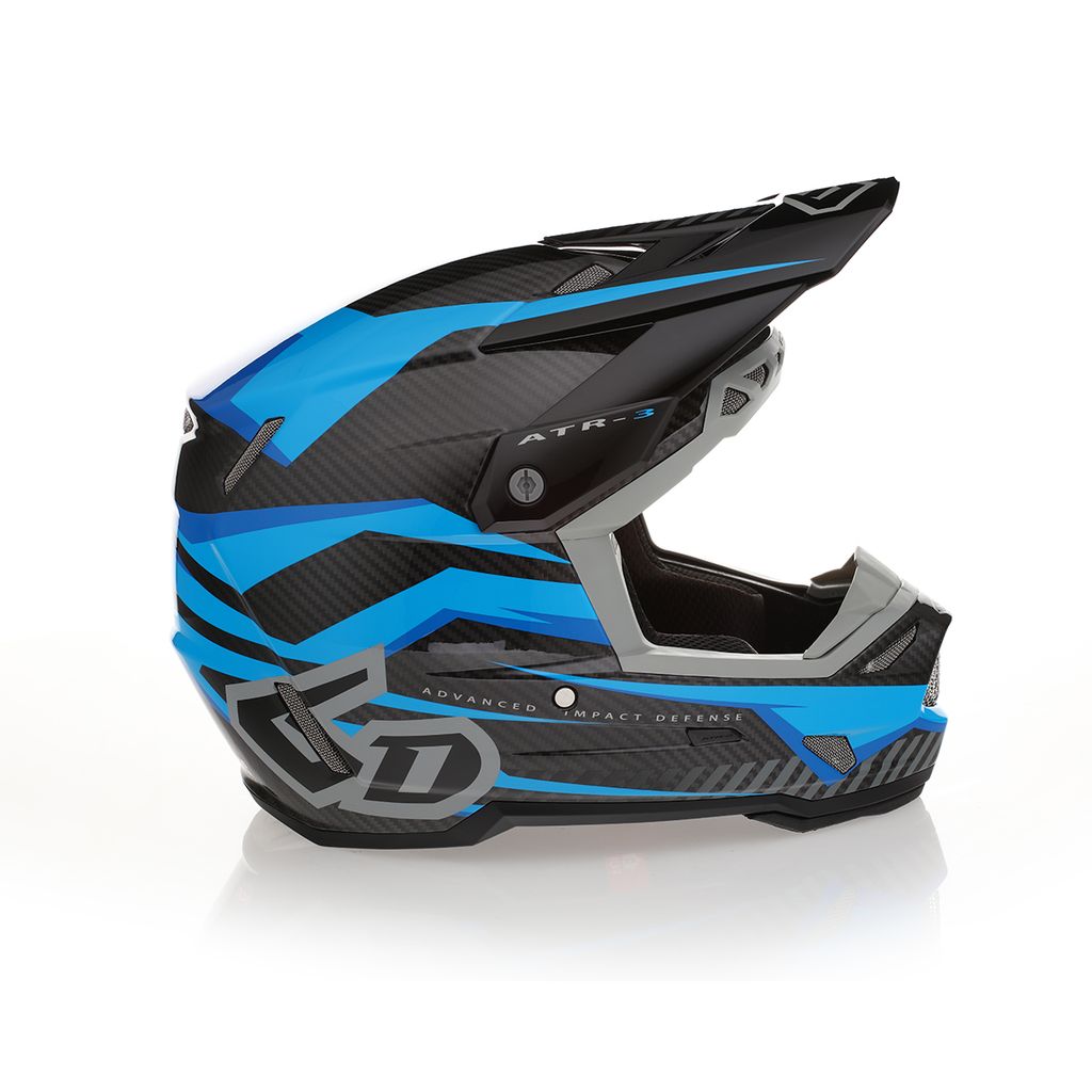 6D ATR-3 Crosshelm Rival Gloss Cyan FIM