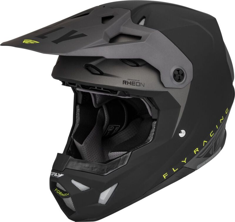Formula CP Slant Crosshelm Matzwart/Grijs/Neon geel