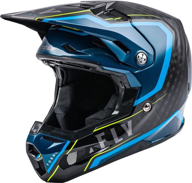 Fly Racing Formula Carbon Axon Zwart/Blauw