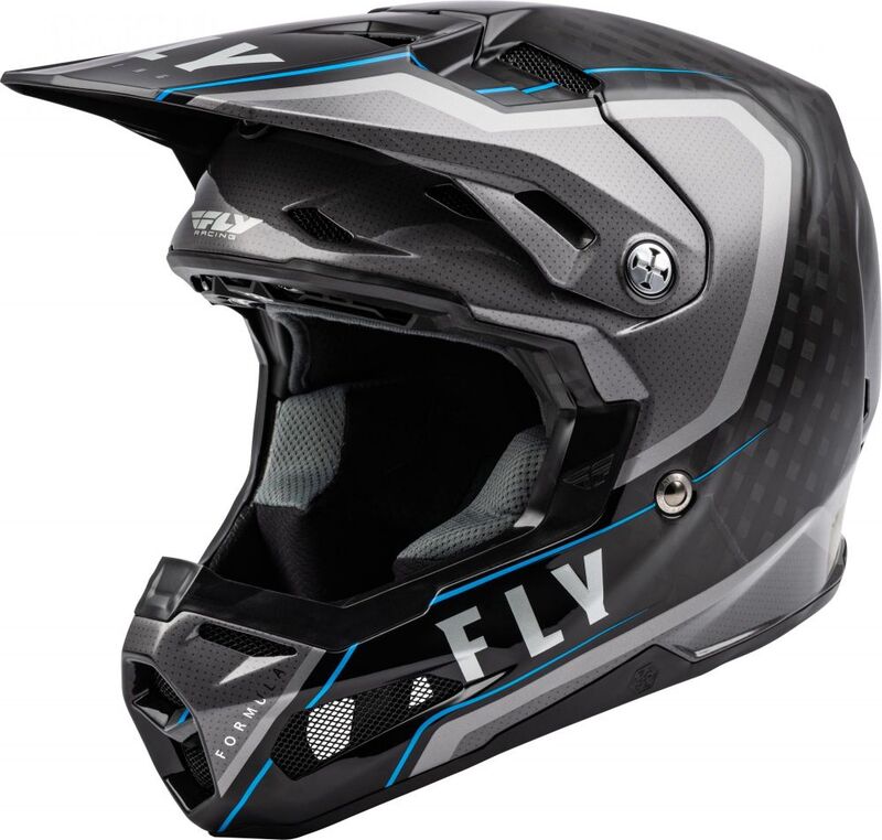 Formula Carbon Axon Crosshelm Zwart/Grijs/Blauw