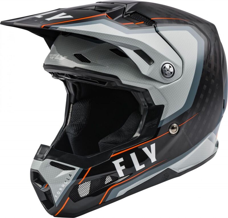 Fly Racing Formula Carbon Axon Zwart/Grijs/Oranje