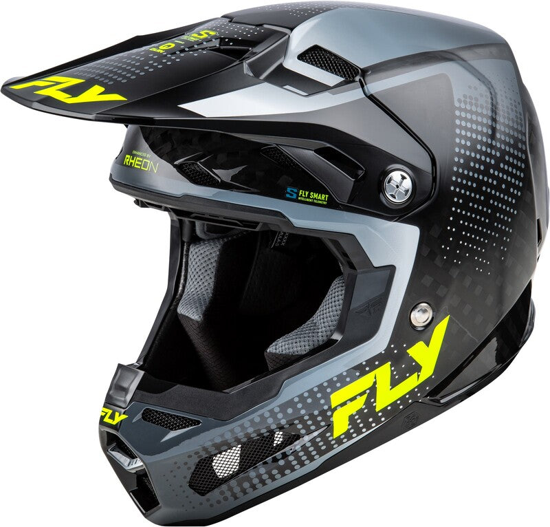 Fly Racing Formula S Carbon Protocol Black Carbon/Grijs/Neon geel