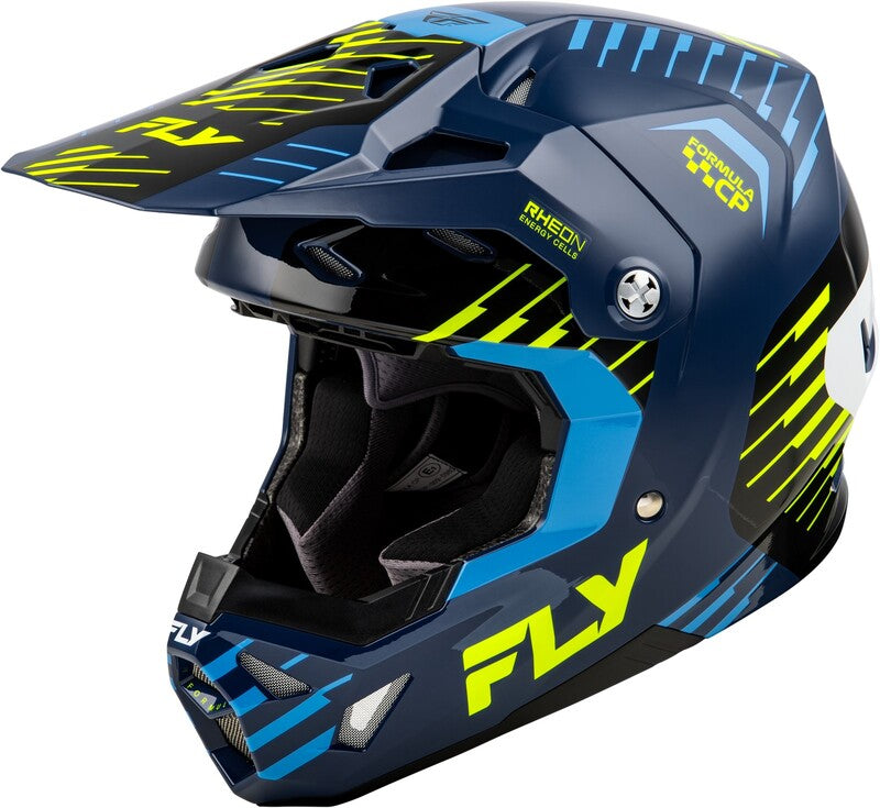 Formula CP Slice Crosshelm Navy/Neon geel/Wit