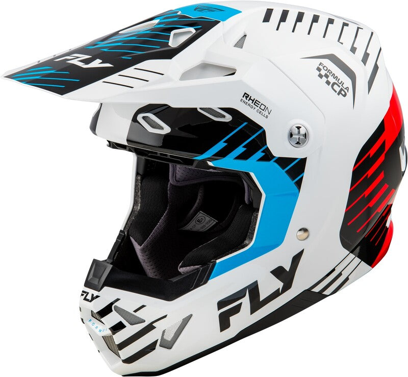 Fly Racing Formula CP Slice Wit/Rood/Cyan