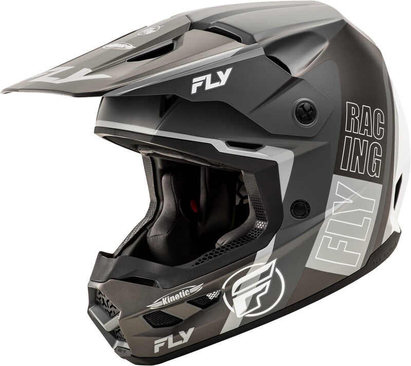 Fly Racing Kinetic Rally Matgrijs/Zwart/Wit