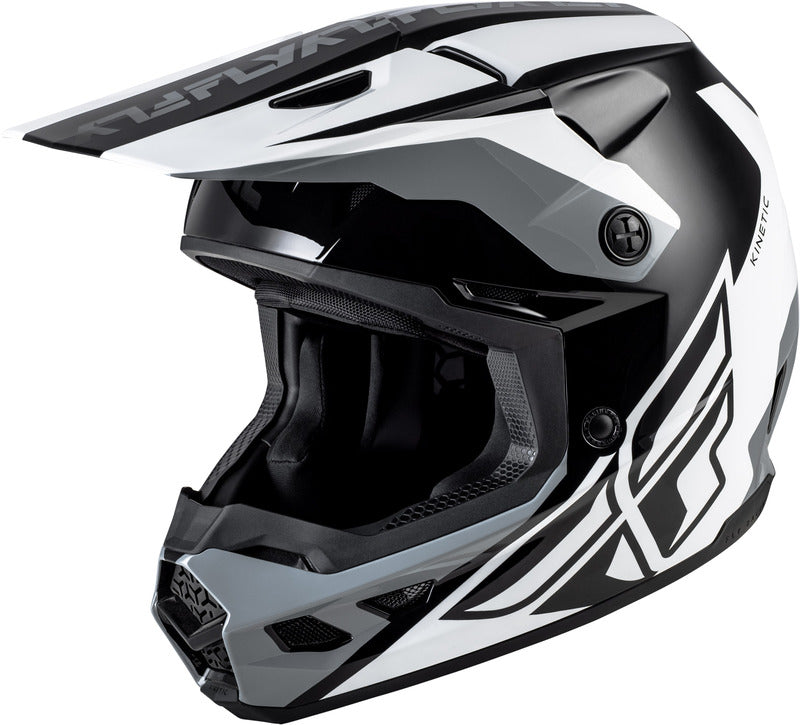 Fly Racing Kinetic Crest Zwart/Wit/Grijs