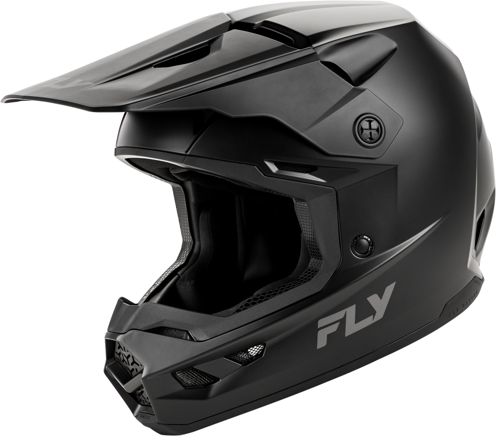 Fly Racing Kinetic Solid Helm - Matzwart