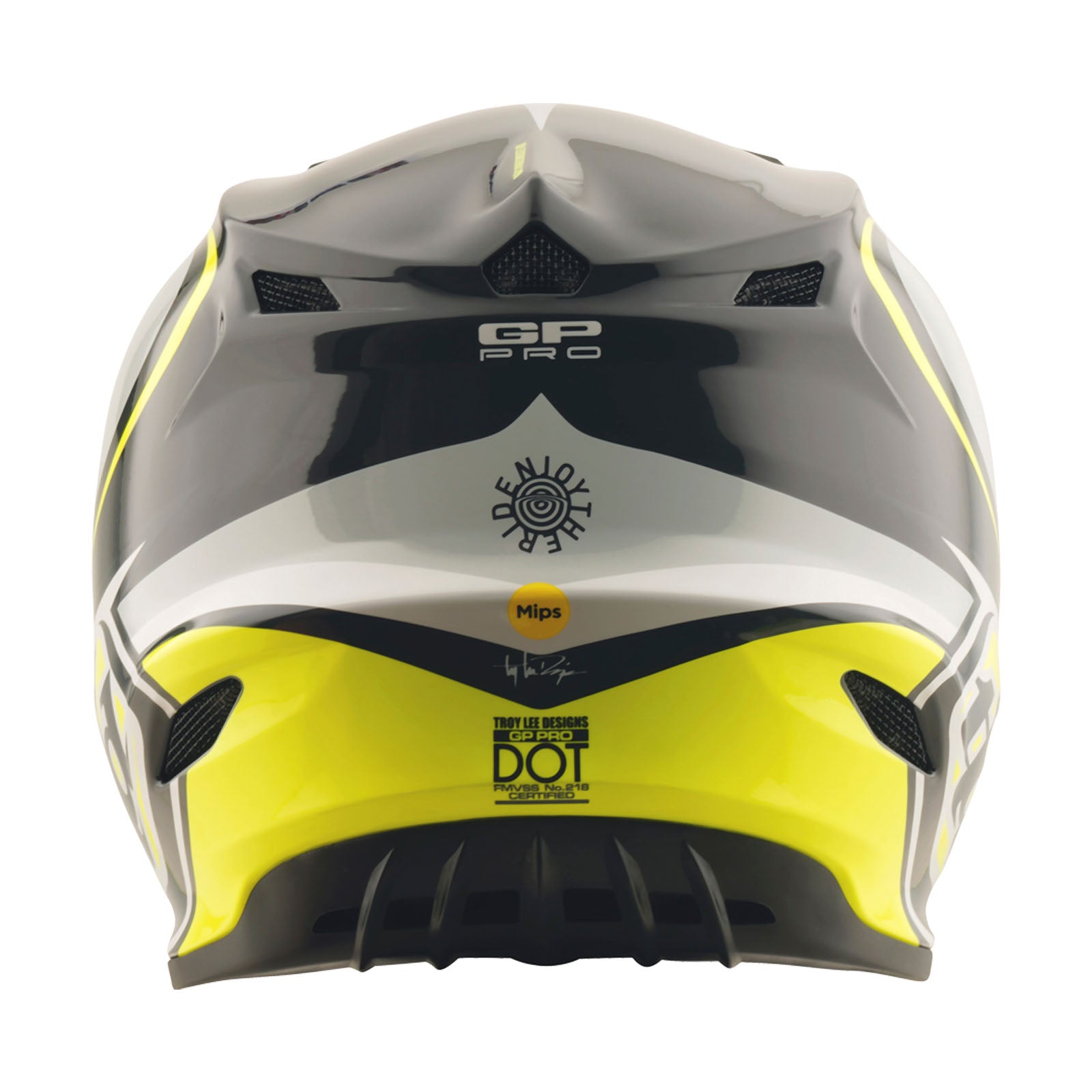 Troy Lee Designs GP Pro Crossover Crosshelm Grijs/Geel - afbeelding 3