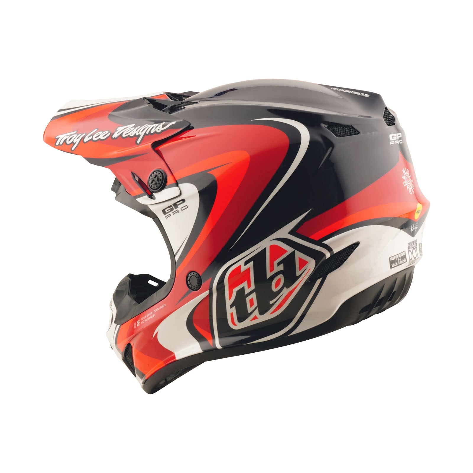 Troy Lee Designs GP Pro Crossover Kindermaat Crosshelm Zwart/Rood - afbeelding 2