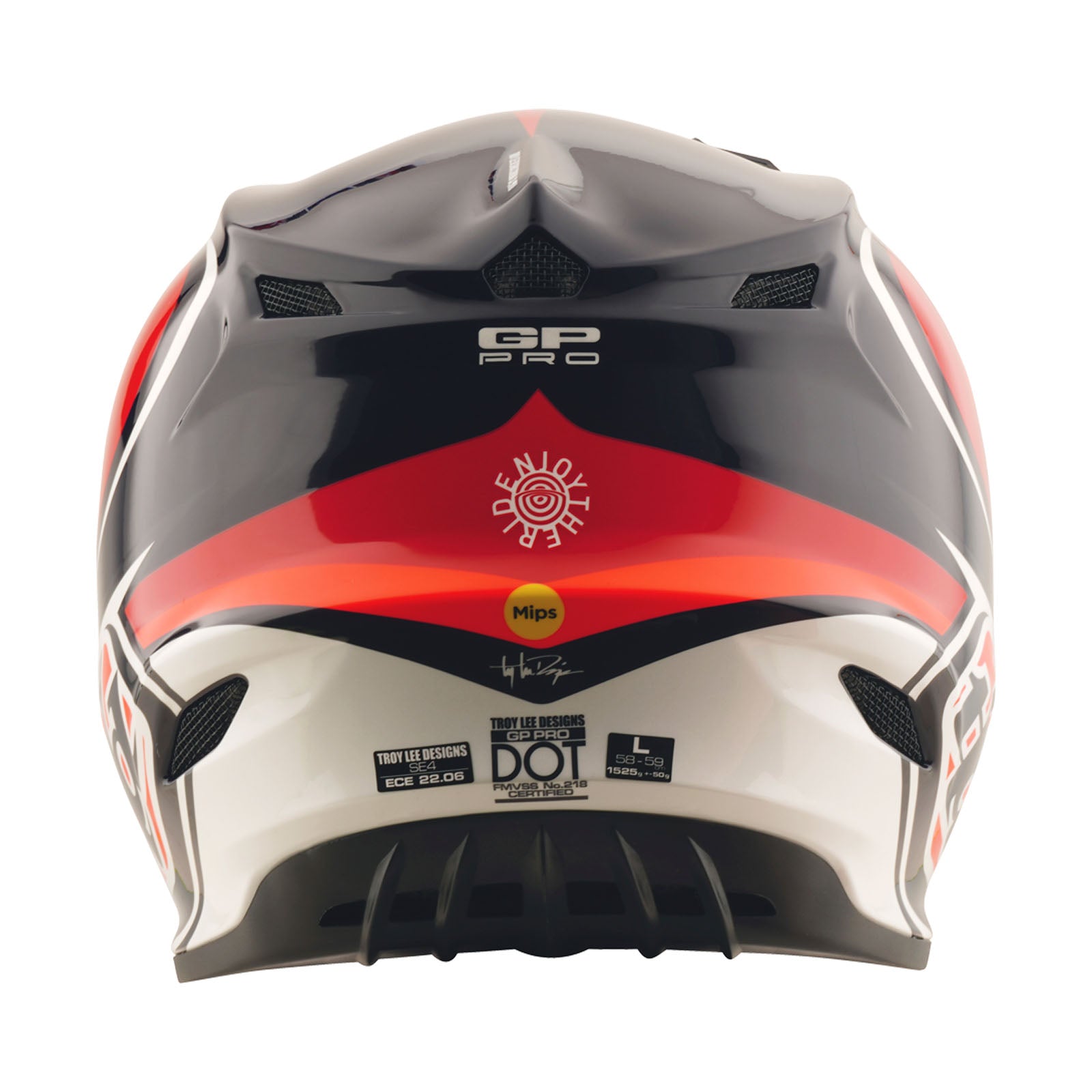 Troy Lee Designs GP Pro Crossover Kindermaat Crosshelm Zwart/Rood - afbeelding 3