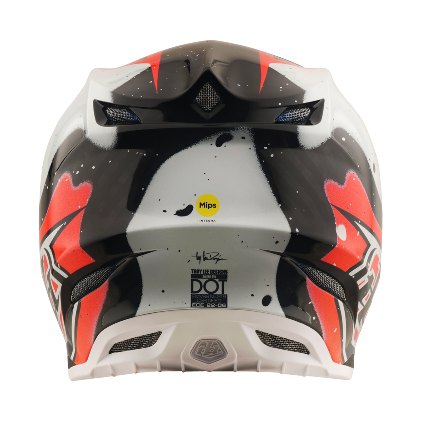 Troy Lee Designs SE5 Carbon Membrane Crosshelm Zwart/Rood - afbeelding 3