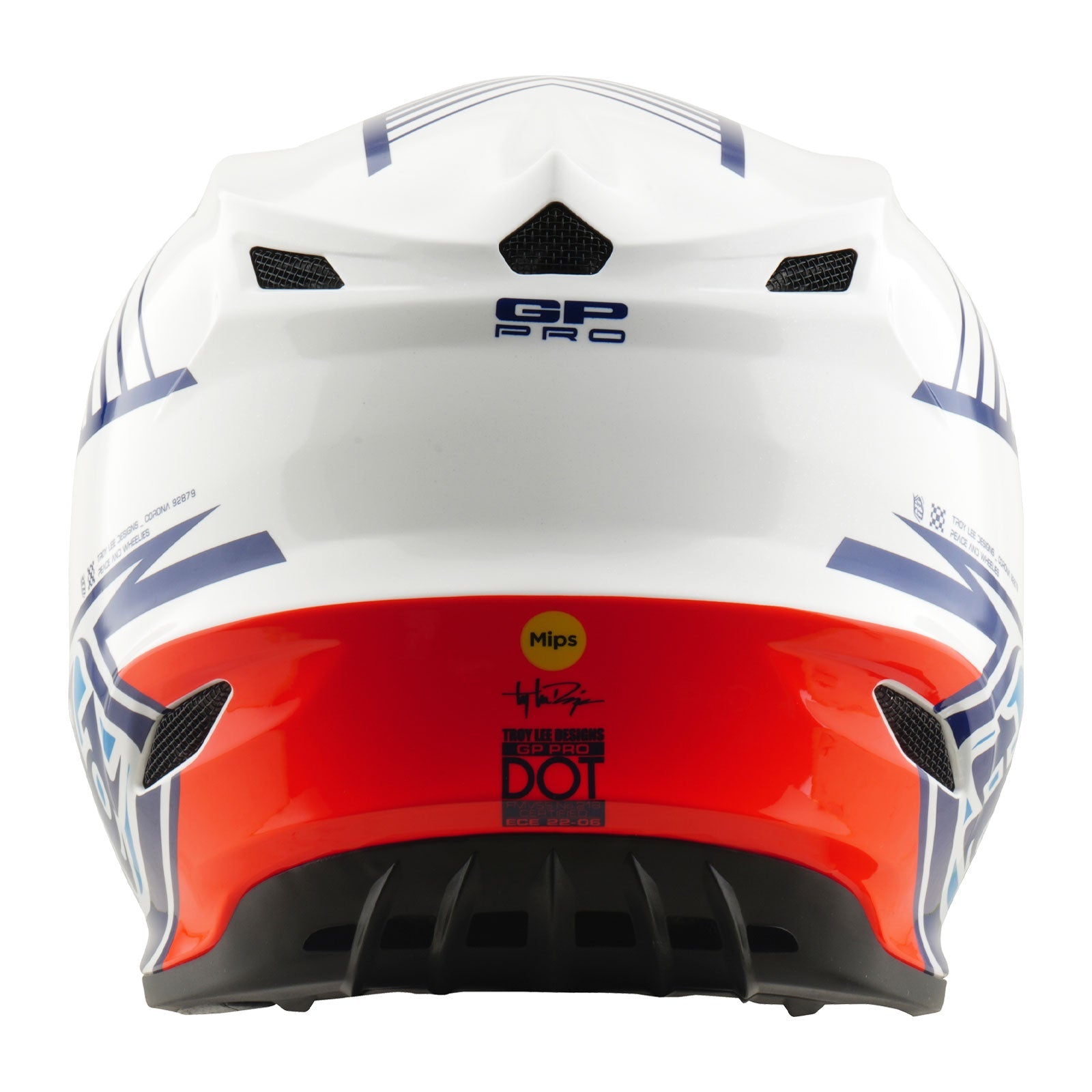 Troy Lee Designs GP Pro Mips Crosshelm Segment Blauw/Wit - afbeelding 3