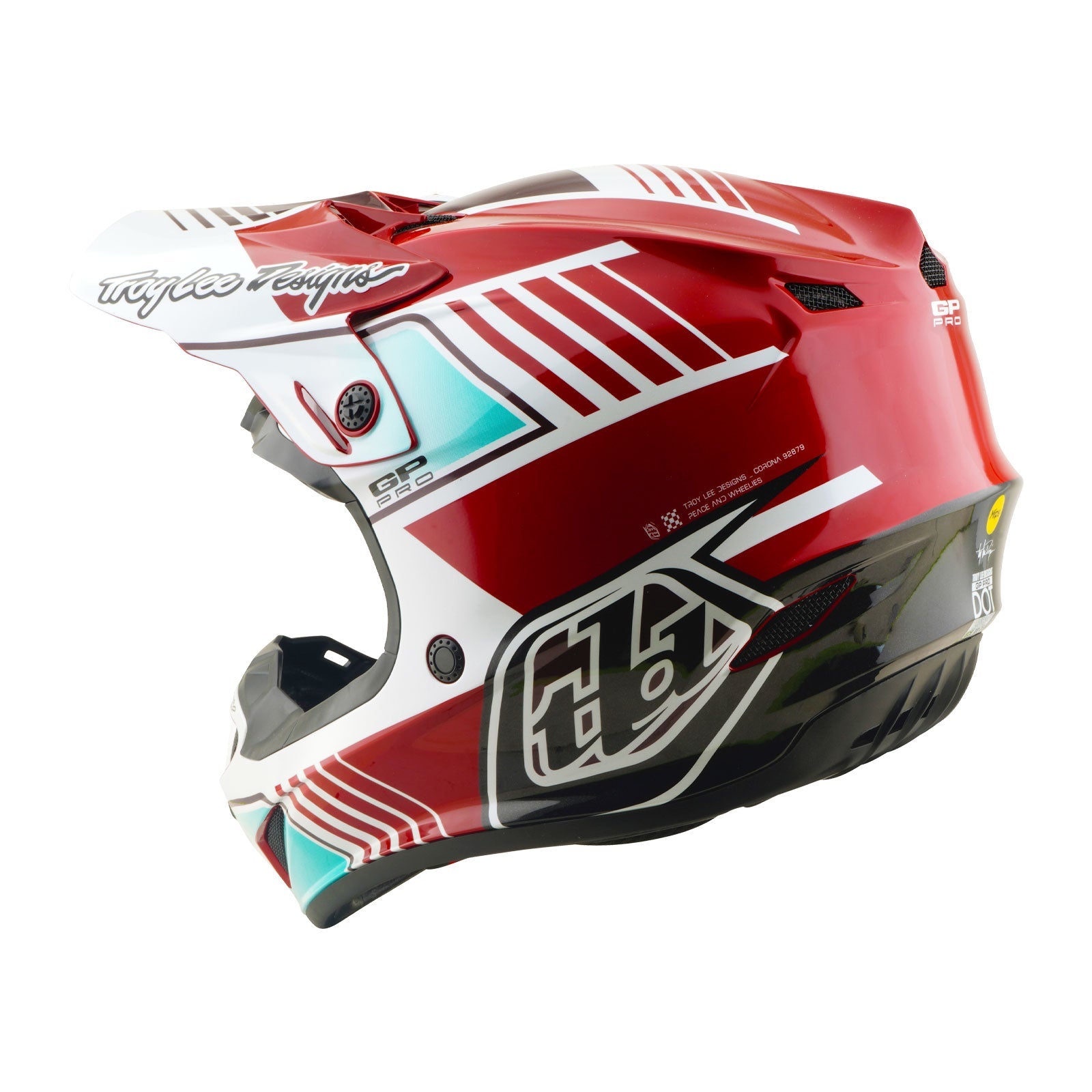 Troy Lee Designs GP Pro Mips Crosshelm Segment Rood/Wit - afbeelding 2