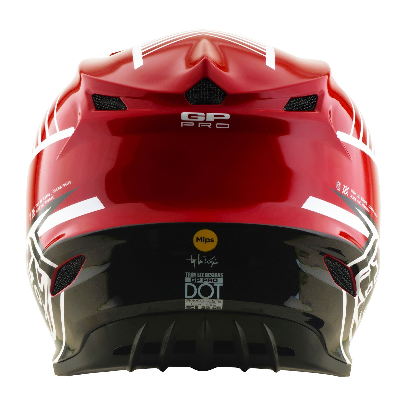 Troy Lee Designs GP Pro Mips Crosshelm Segment Rood/Wit - afbeelding 3