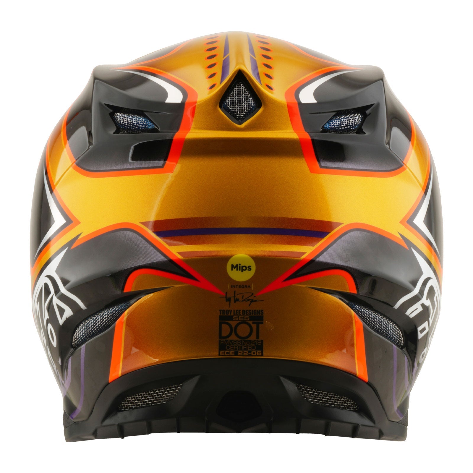 Troy Lee Designs SE5 Carbon Mips Crosshelm Crest Gold - afbeelding 3