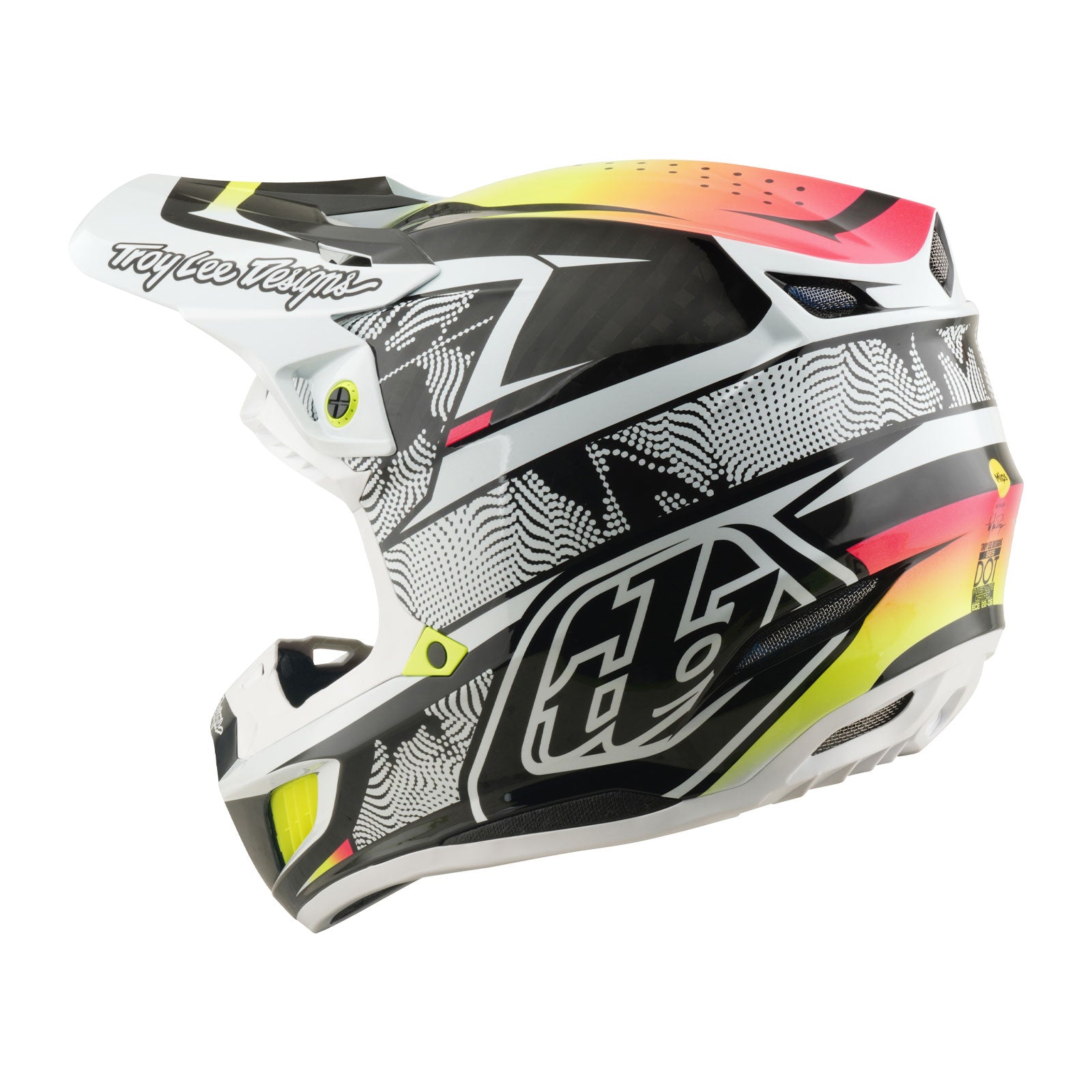 Troy Lee Designs SE5 Carbon Mips Crosshelm Lined Up White - afbeelding 2