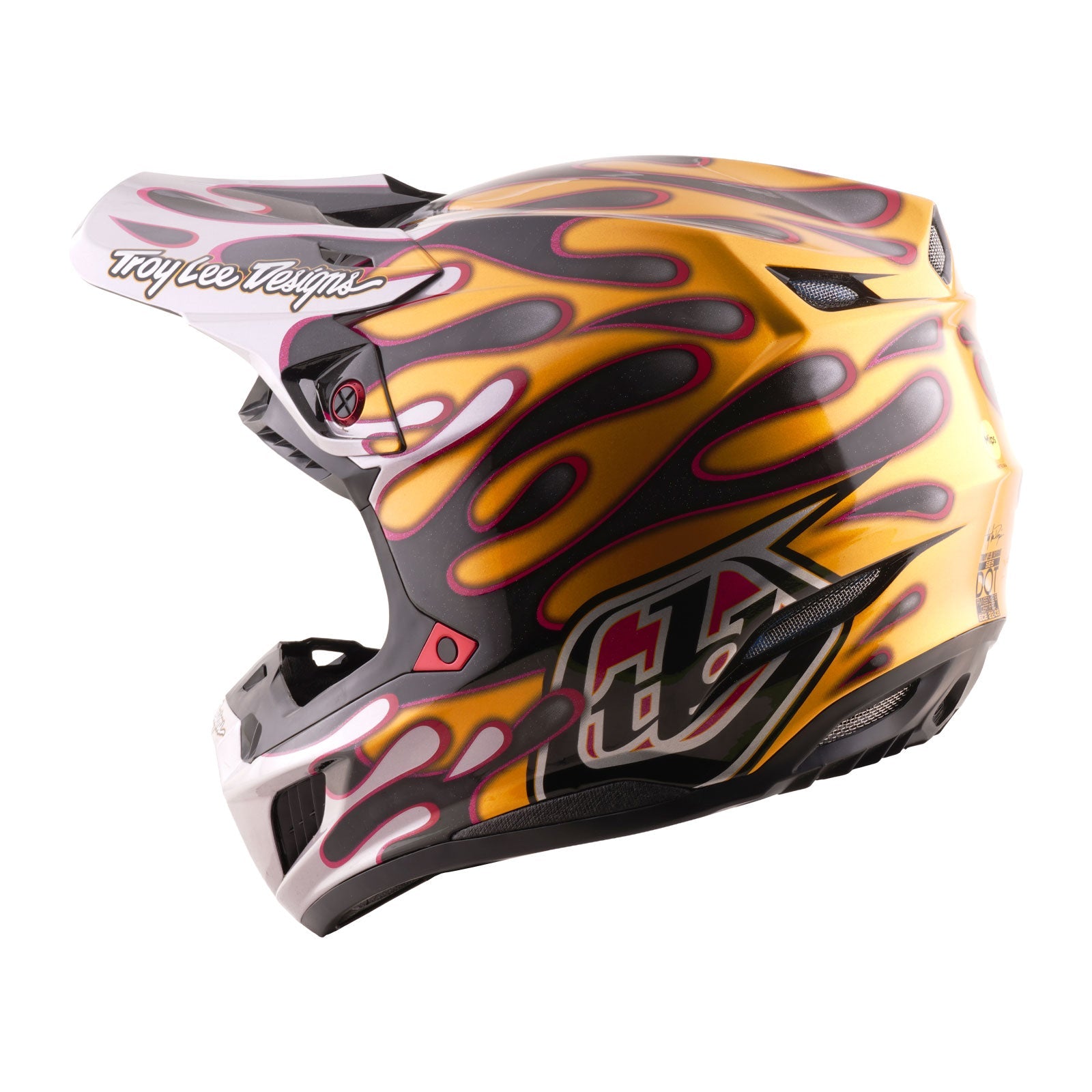 Troy Lee Designs SE5 Carbon Mips Crosshelm Overspray Zwart/Goud - afbeelding 2