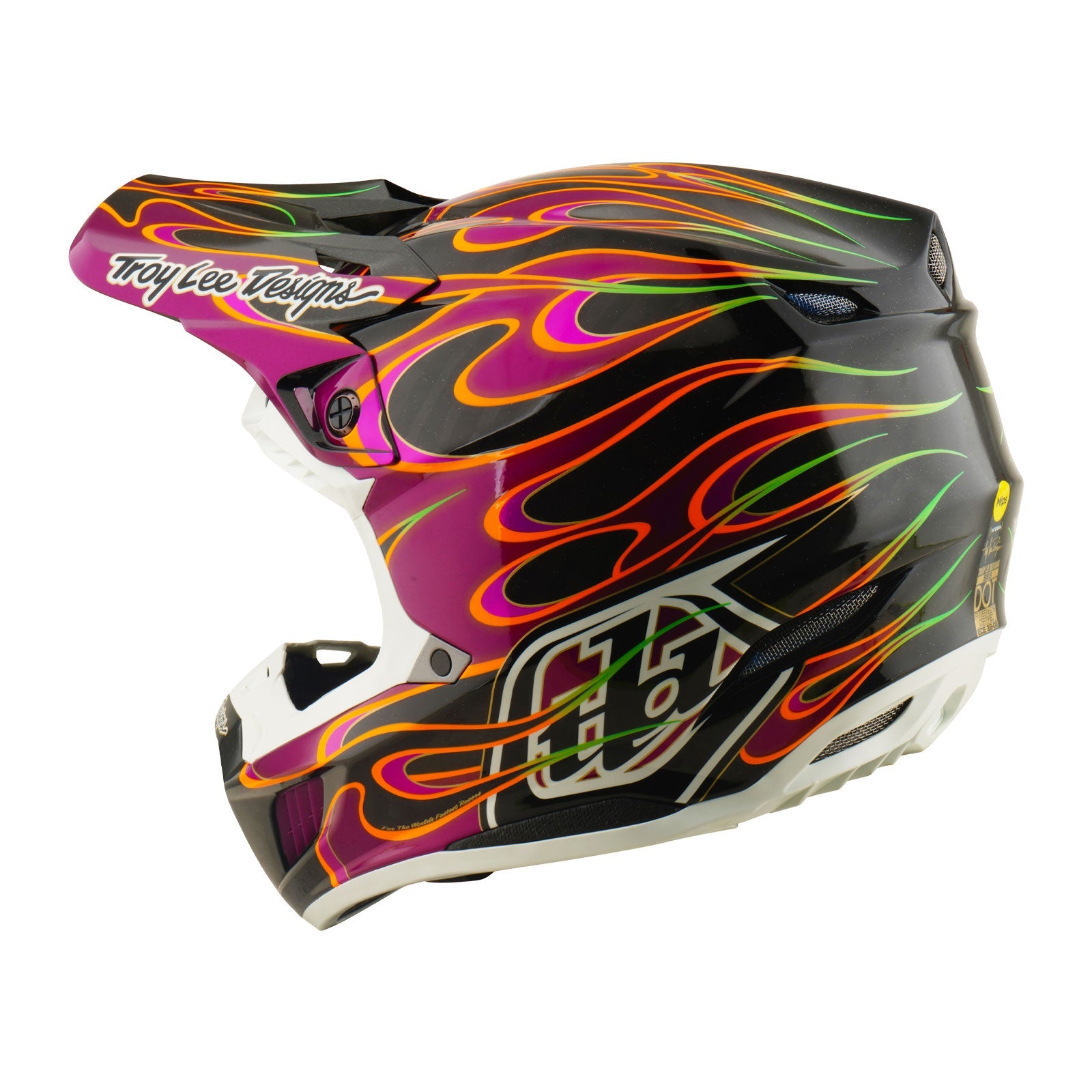 Troy Lee Designs SE5 Carbon Mips Crosshelm Torched Black/Violet - afbeelding 2