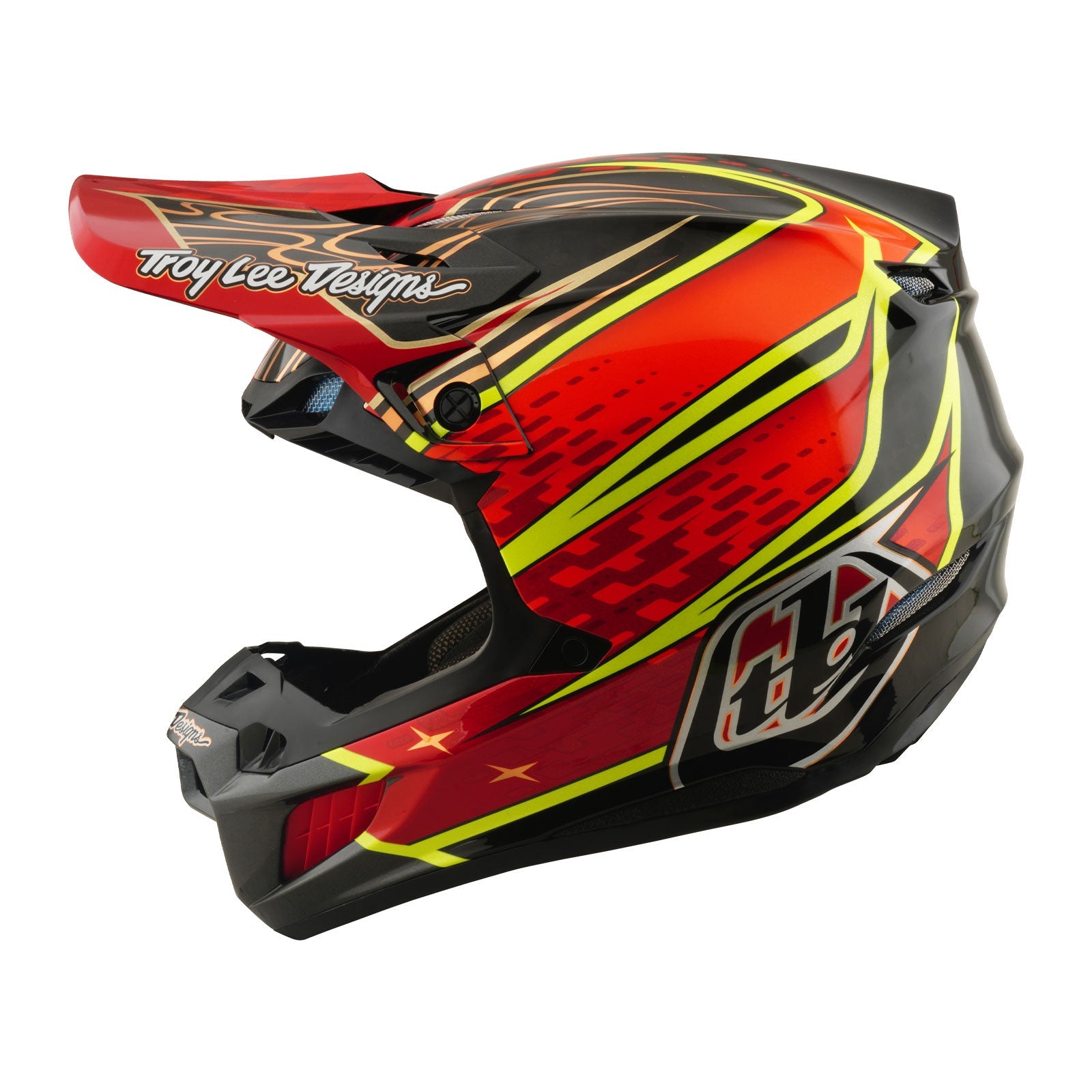 Troy Lee Designs SE5 Carbon Mips Crosshelm Wings Red