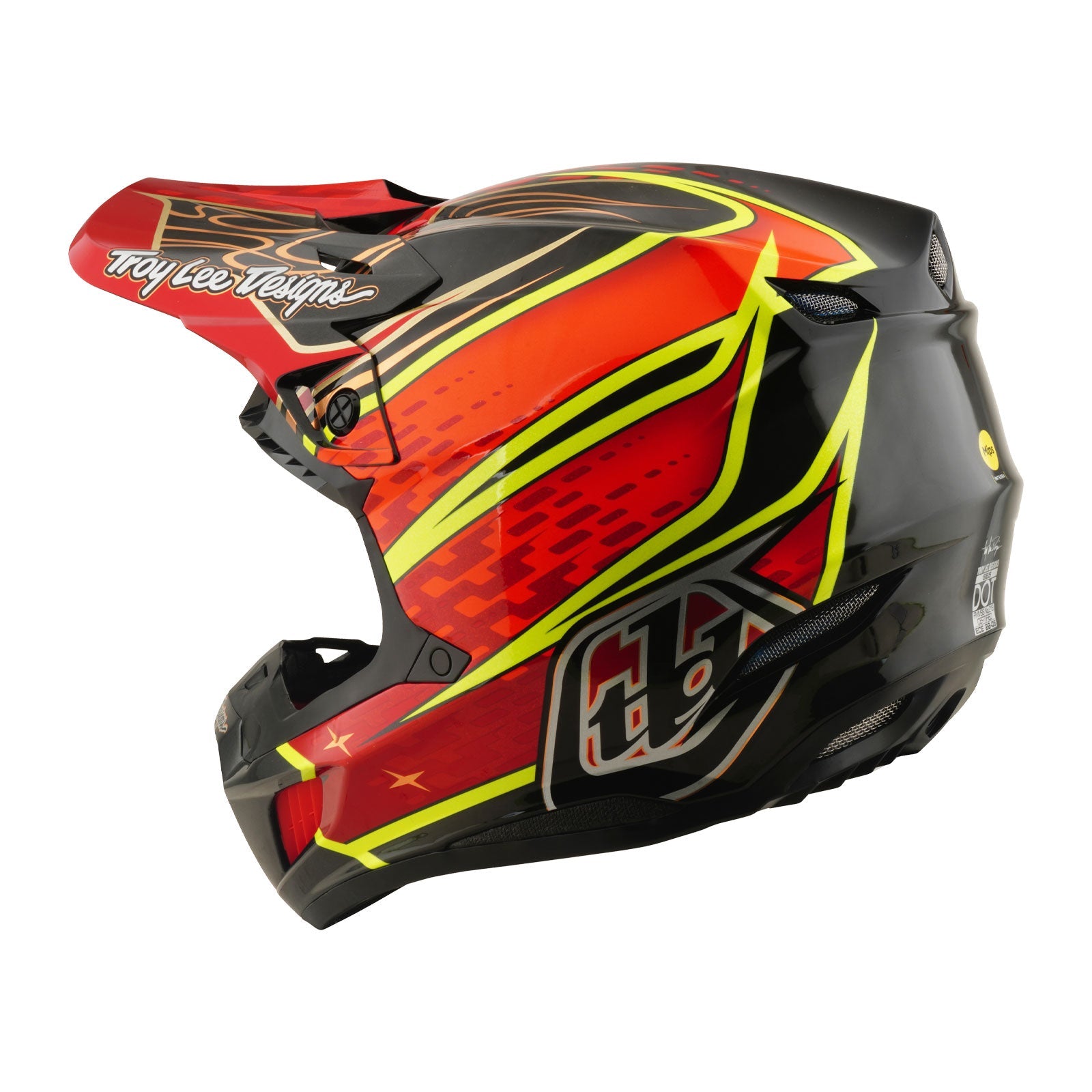 Troy Lee Designs SE5 Carbon Mips Crosshelm Wings Red - afbeelding 2