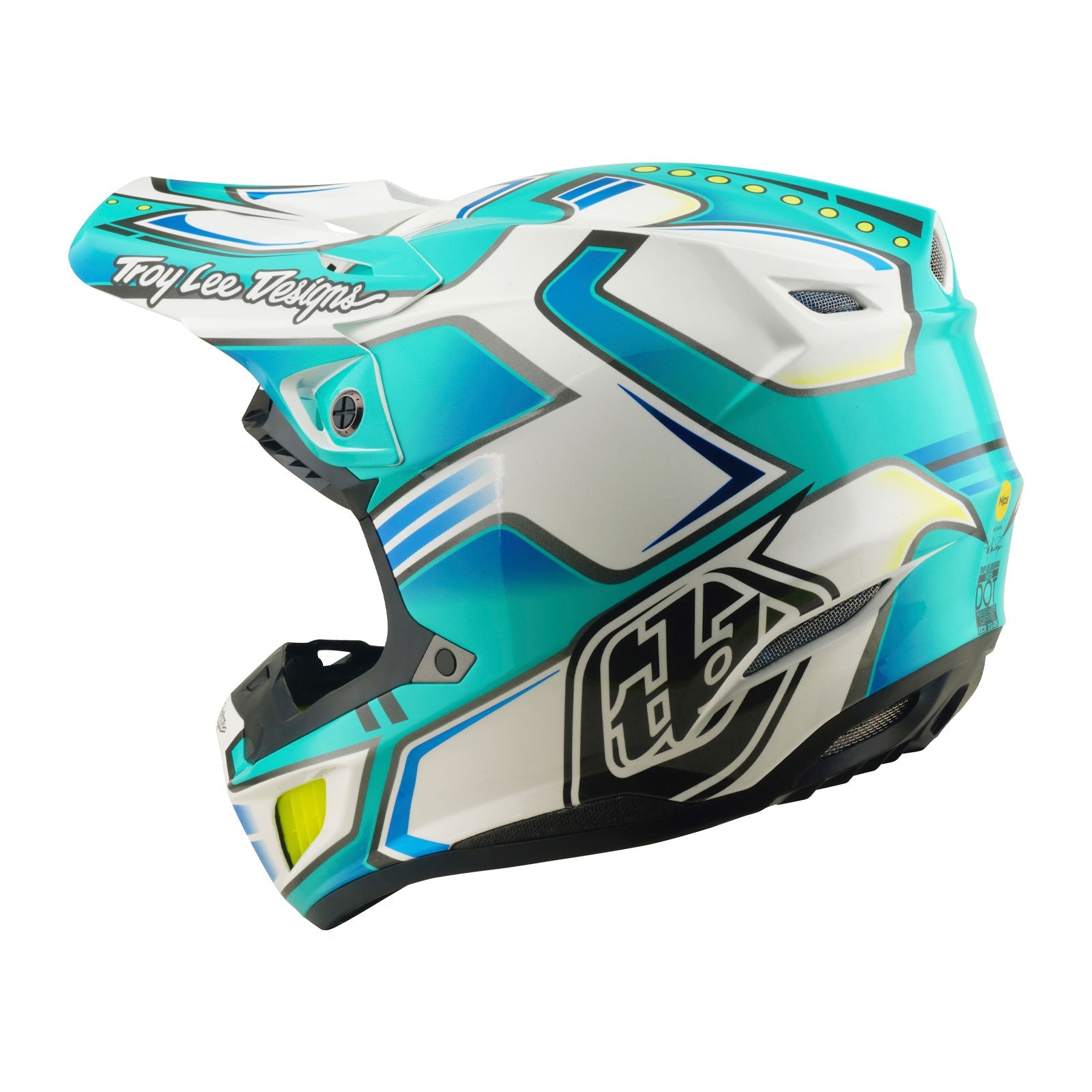 Troy Lee Designs SE5 Composite Mips Crosshelm Crest Real Teal - afbeelding 2