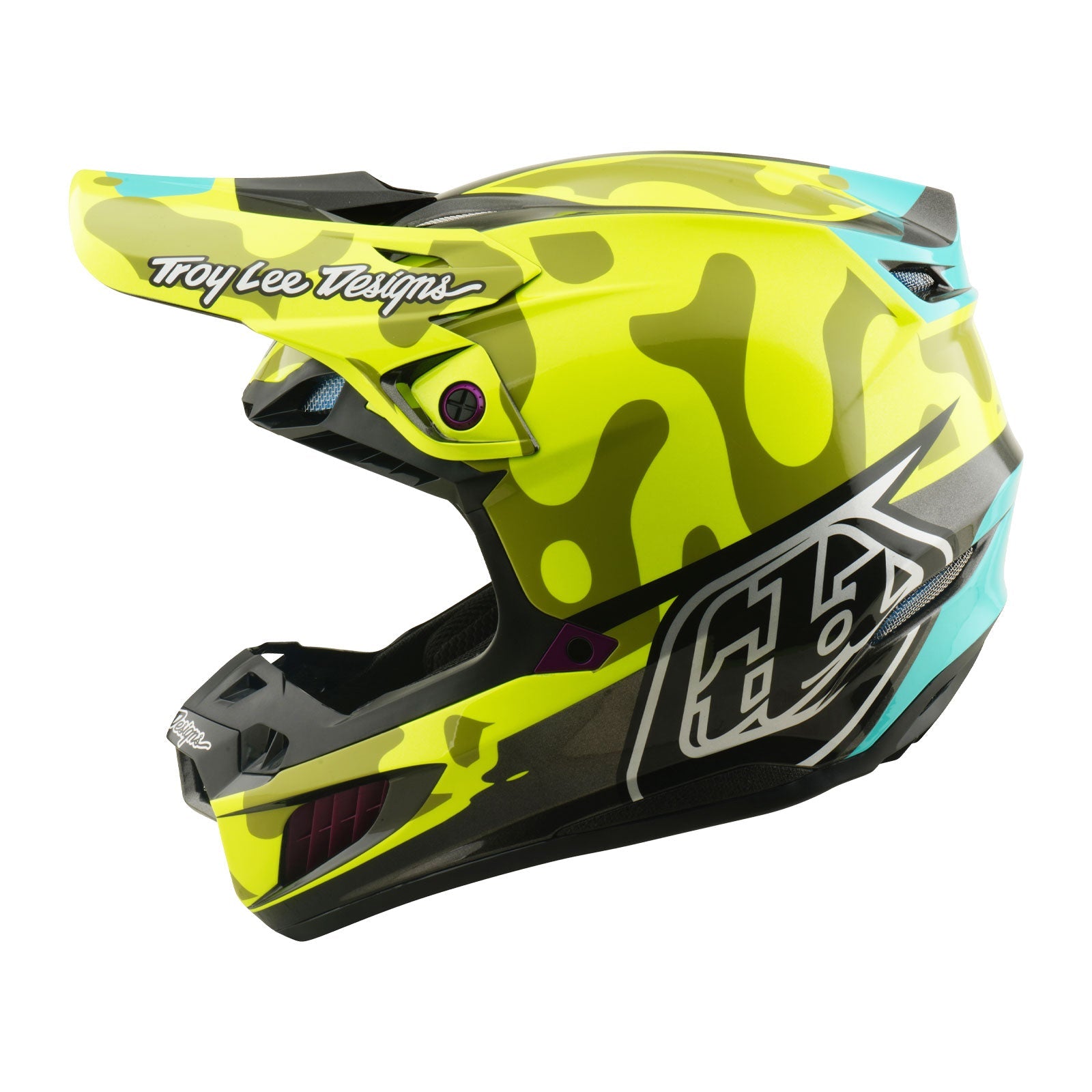 Troy Lee Designs SE5 Composite Mips Crosshelm Myth Flo Yellow
