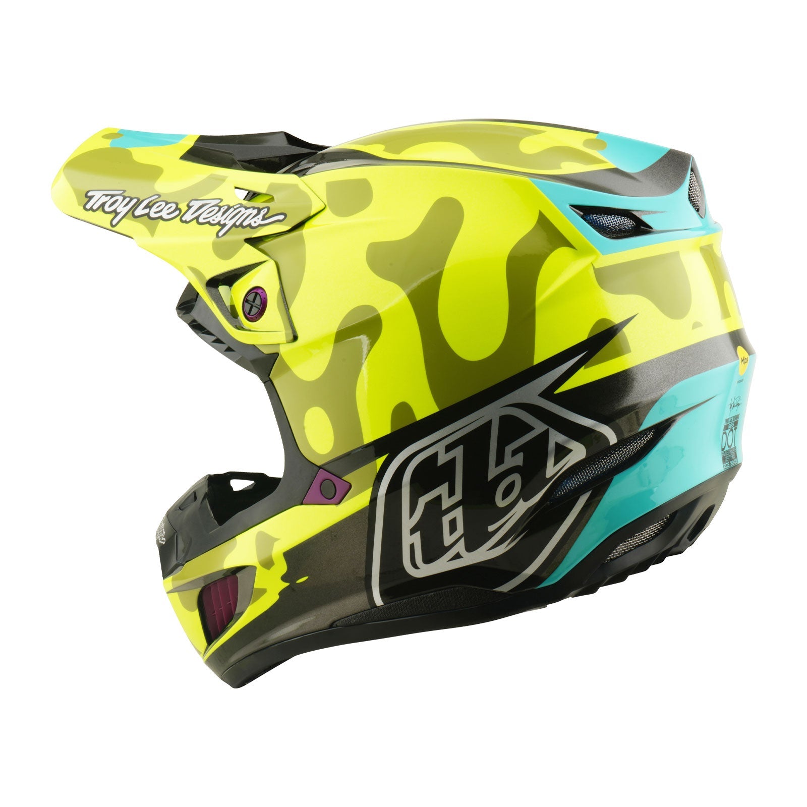 Troy Lee Designs SE5 Composite Mips Crosshelm Myth Flo Yellow - afbeelding 2