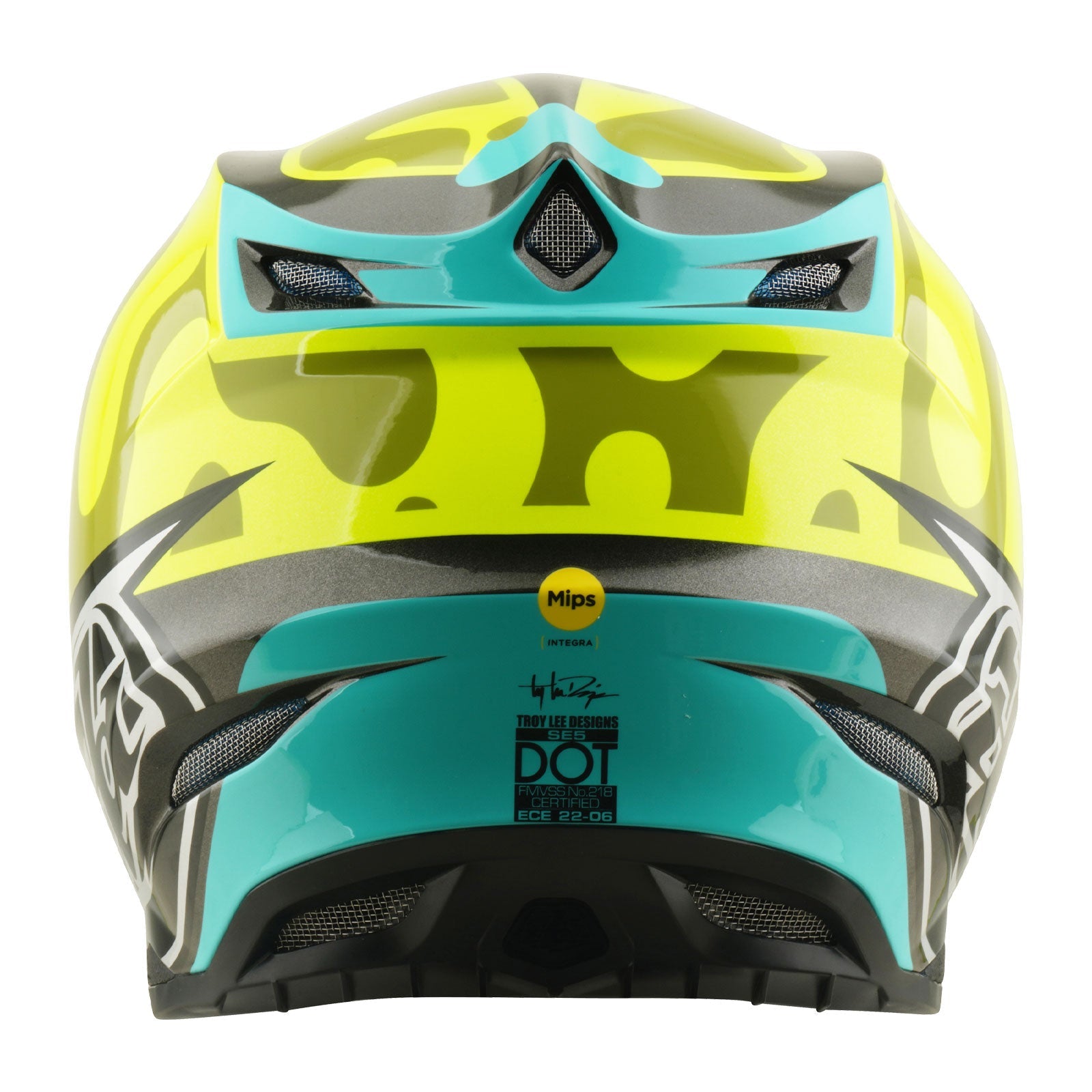Troy Lee Designs SE5 Composite Mips Crosshelm Myth Flo Yellow - afbeelding 3