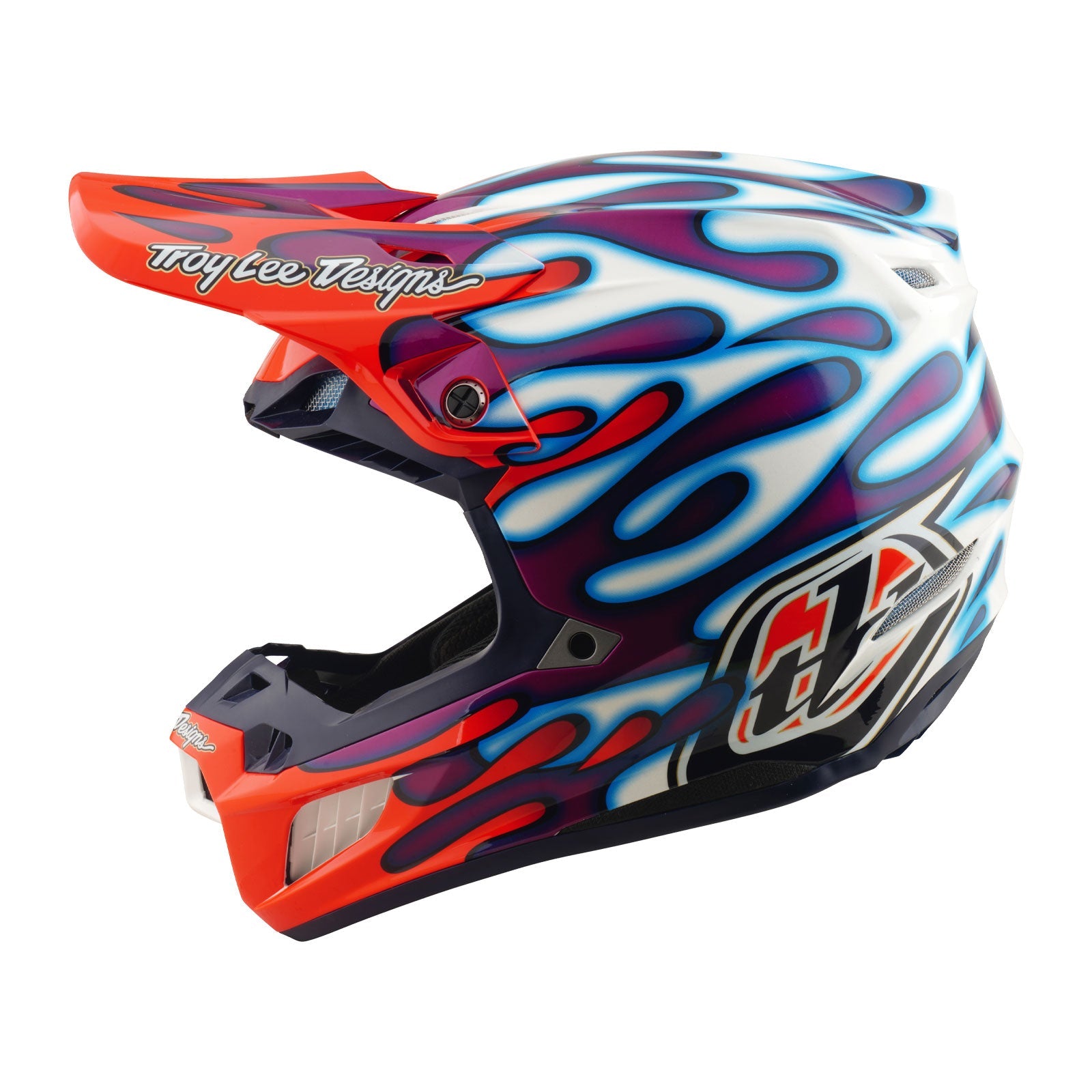 Troy Lee Designs SE5 Composite Mips Crosshelm Overspray Violet/White
