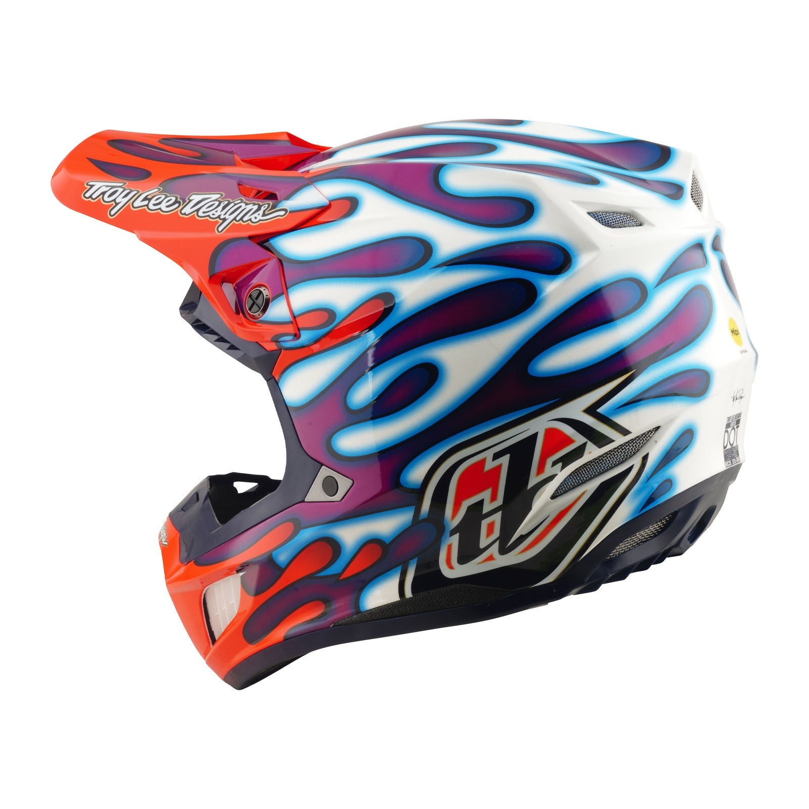 Troy Lee Designs SE5 Composite Mips Crosshelm Overspray Violet/White - afbeelding 2