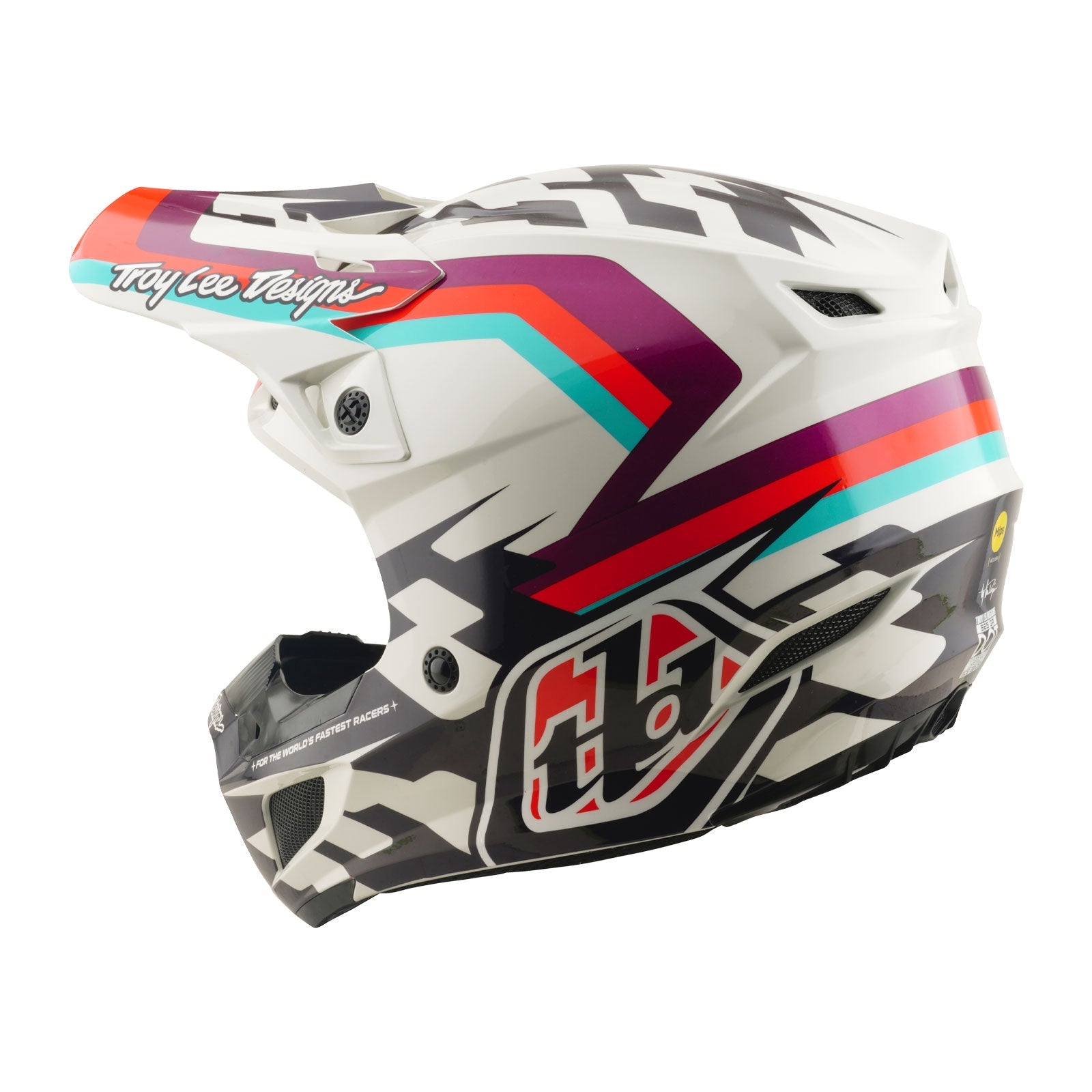 Troy Lee Designs SE5 Polycarbonate Mips Crosshelm Dash Violet - afbeelding 2