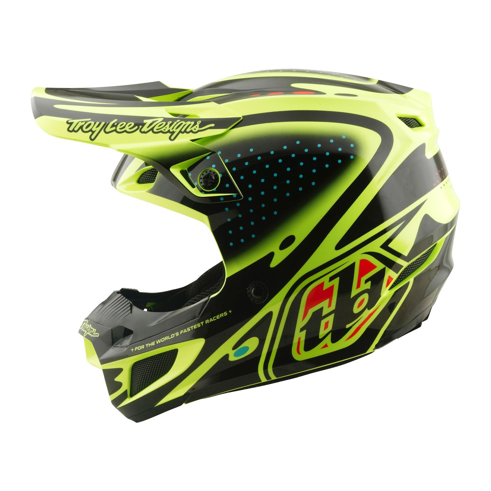 Troy Lee Designs SE5 Polycarbonate Mips Crosshelm The Line Flo Yellow