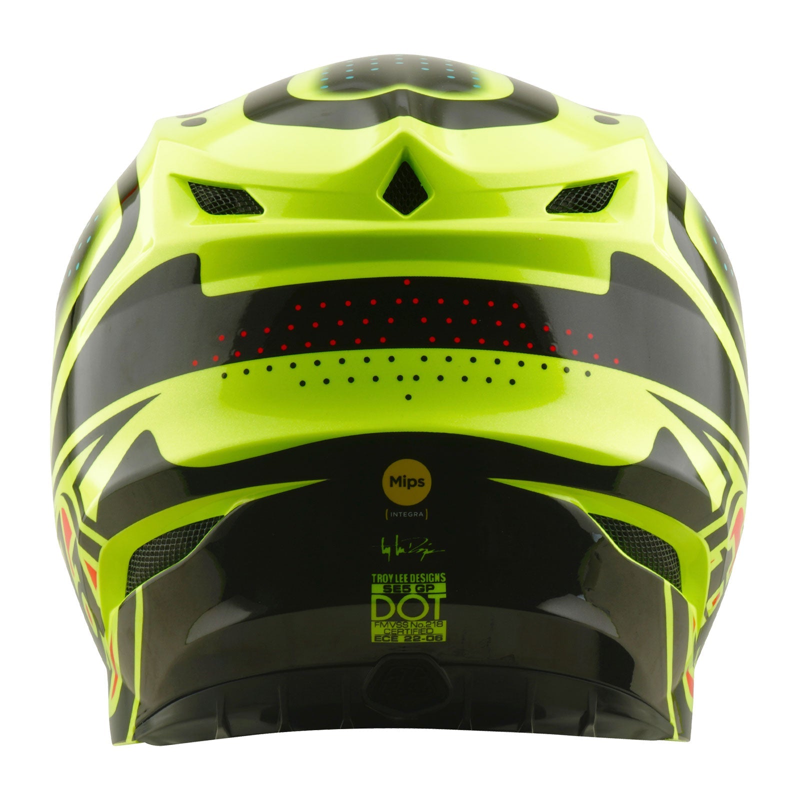 Troy Lee Designs SE5 Polycarbonate Mips Crosshelm The Line Flo Yellow - afbeelding 3
