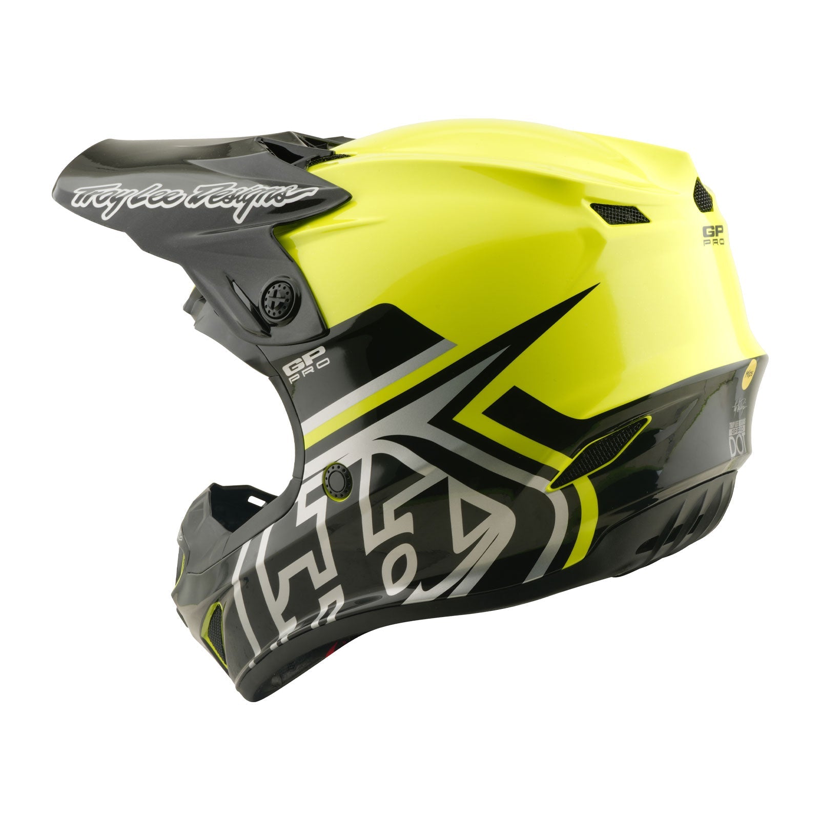 Troy Lee Designs GP Pro Mips Kindermaat Crosshelm Mono Flo Yellow - afbeelding 2