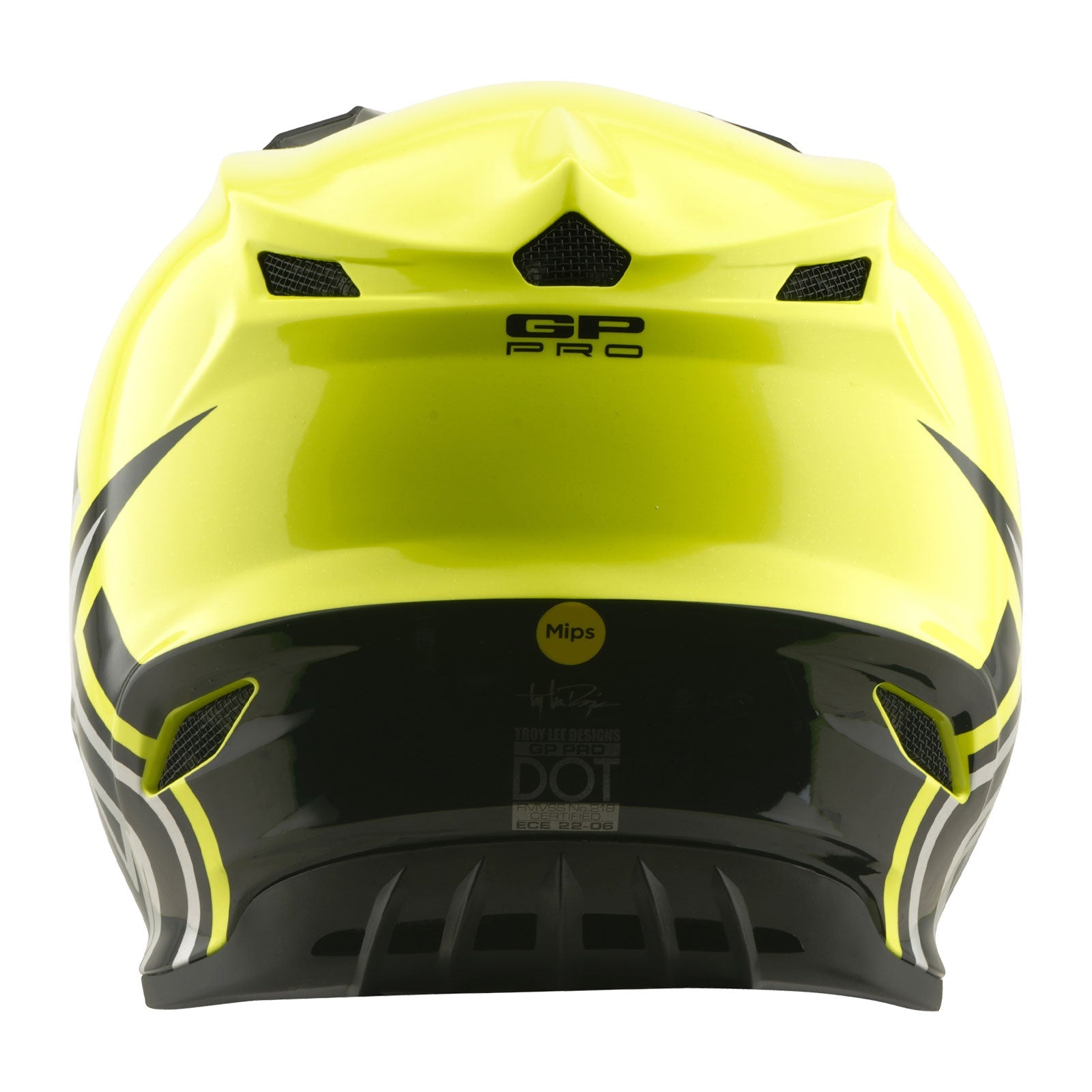 Troy Lee Designs GP Pro Mips Kindermaat Crosshelm Mono Flo Yellow - afbeelding 3