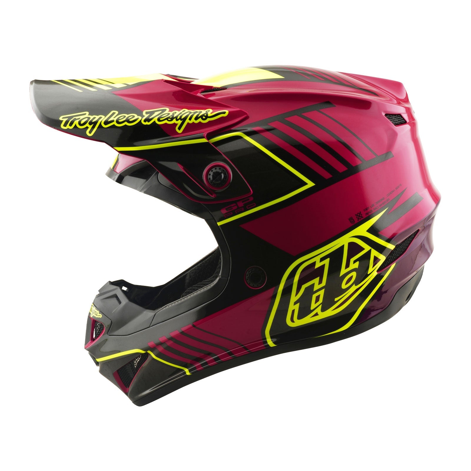 Troy Lee Designs GP Pro Mips Kindermaat Crosshelm Segment Fuchsia