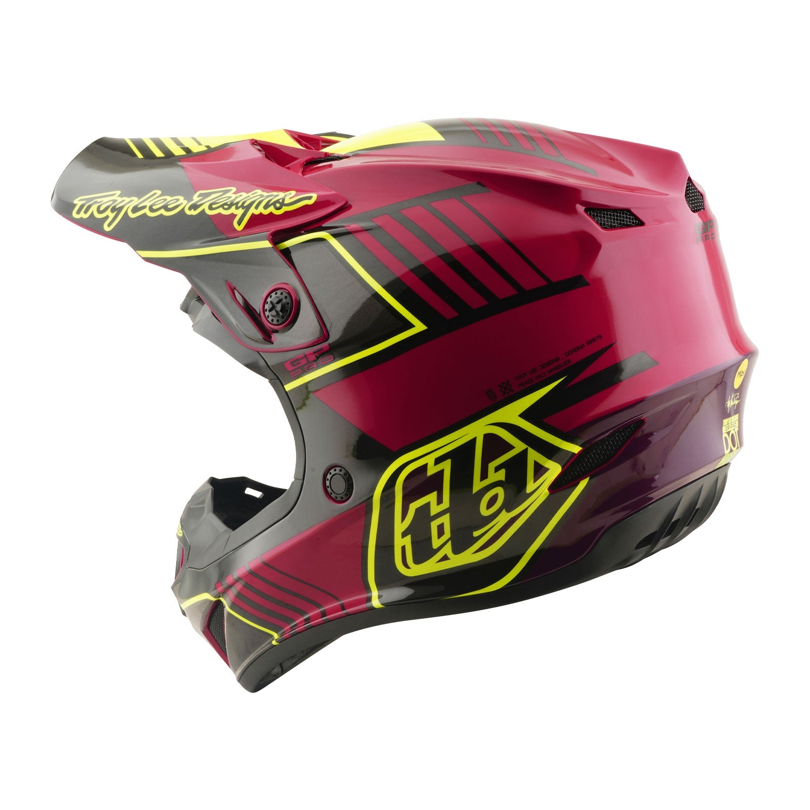 Troy Lee Designs GP Pro Mips Kindermaat Crosshelm Segment Fuchsia - afbeelding 2
