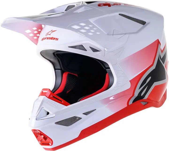Alpinestars Supertech M10 Unite Crosshelm White Red Black