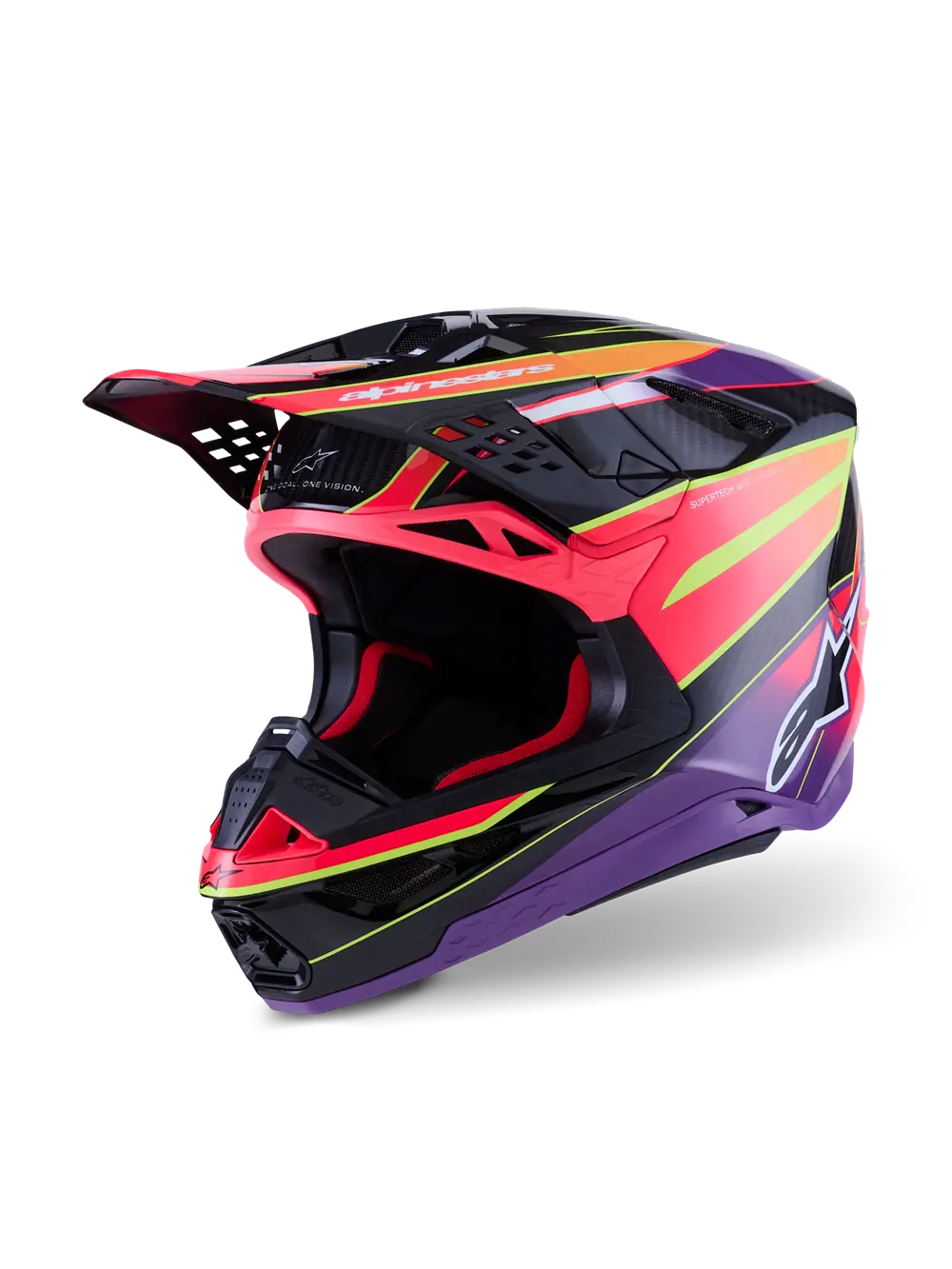 Alpinestars Supertech M10 Era Crosshelm Pink Purple Yellow
