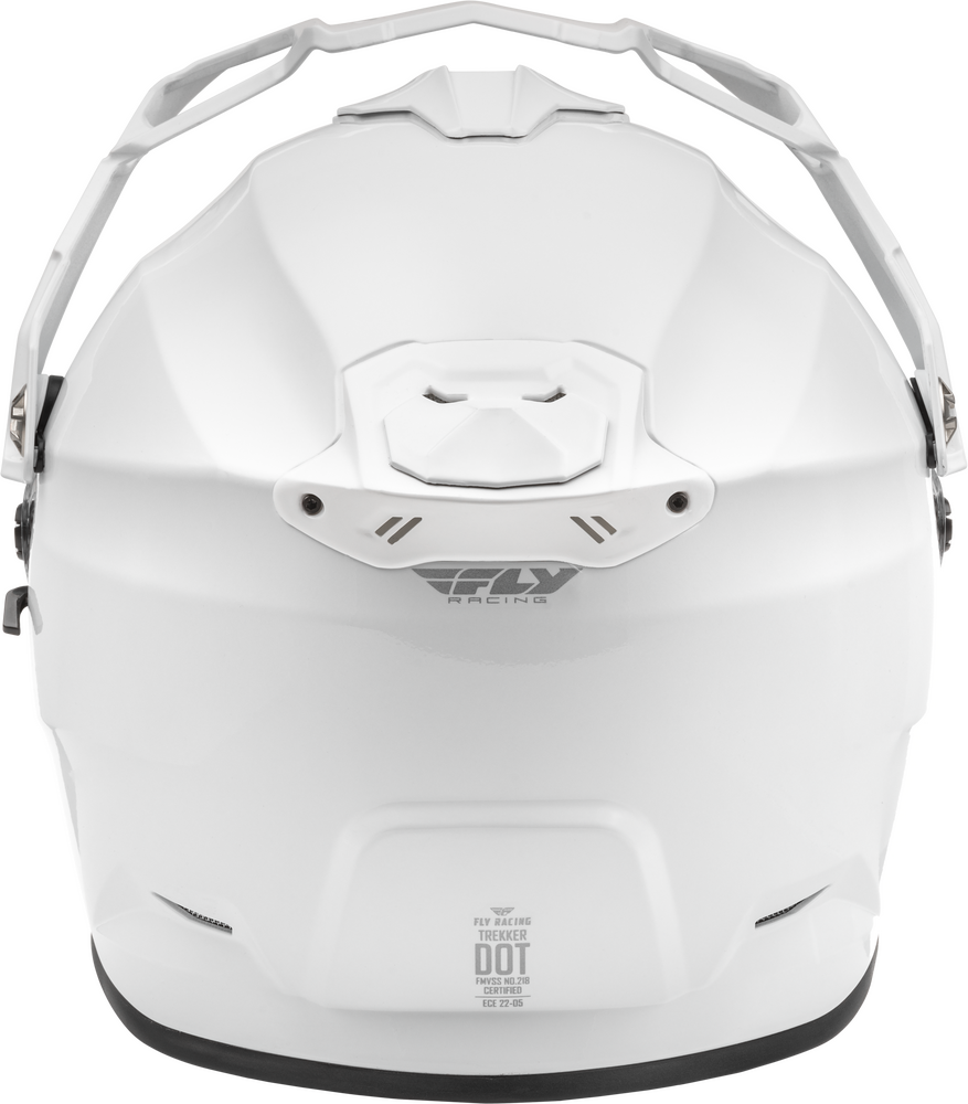 Fly Racing Trekker Solid Helm - Wit - afbeelding 2