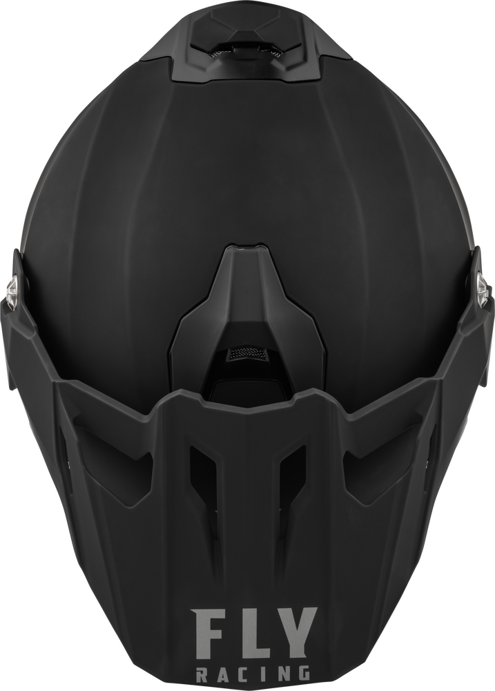 Fly Racing Trekker Solid Helm - Matzwart - afbeelding 3