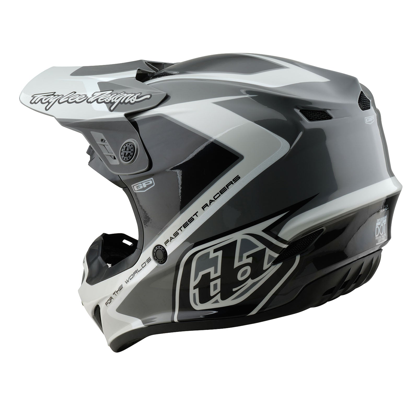 Troy Lee Designs GP Shutter Crosshelm Grijs/Wit - afbeelding 2