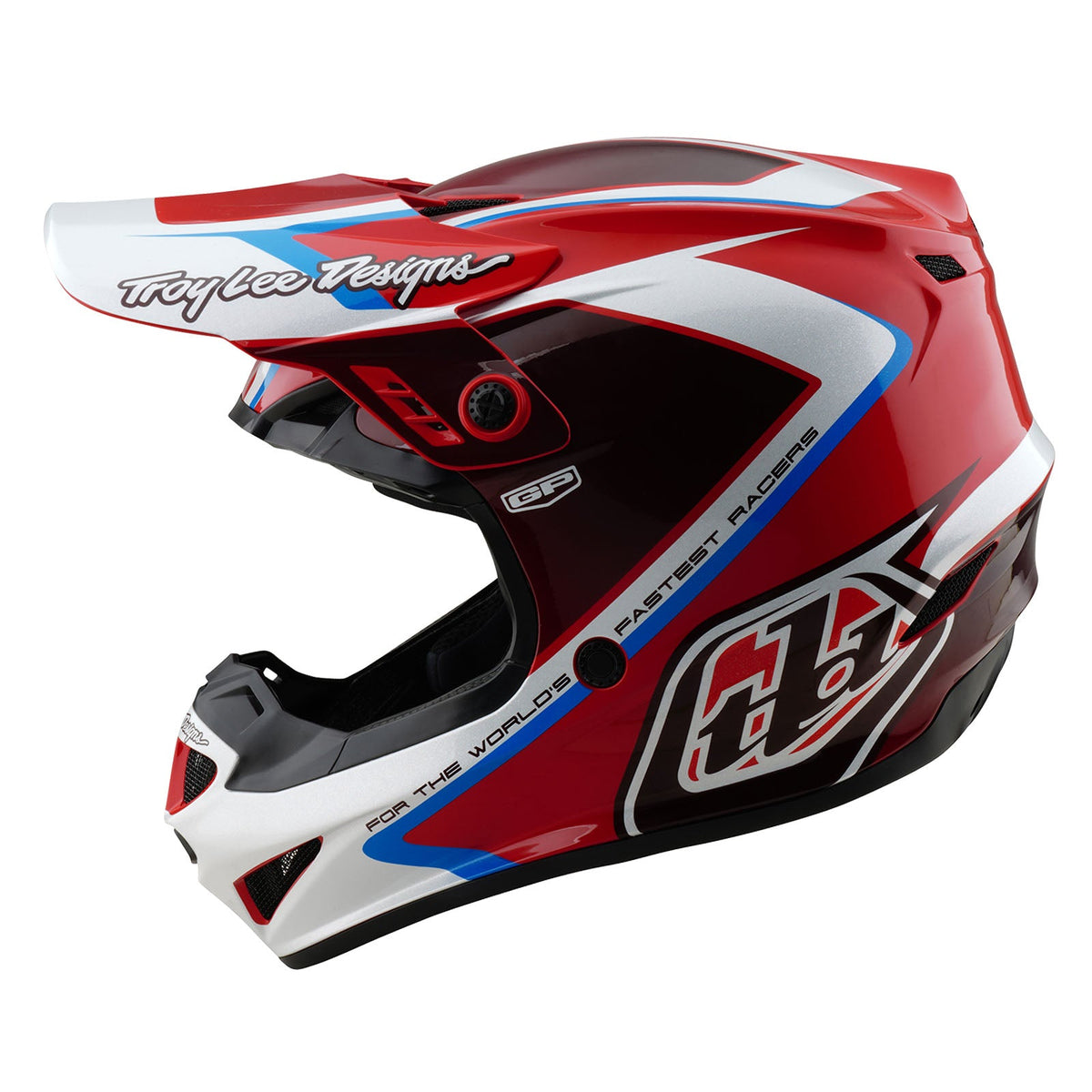 GP Shutter Crosshelm Rood/Wit