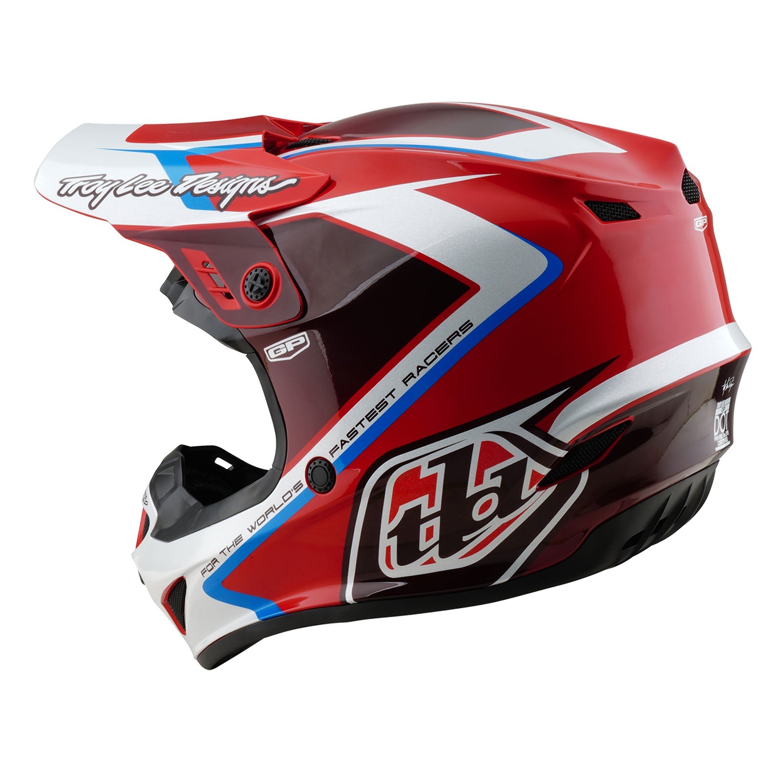 Troy Lee Designs GP Shutter Crosshelm Rood/Wit - afbeelding 2