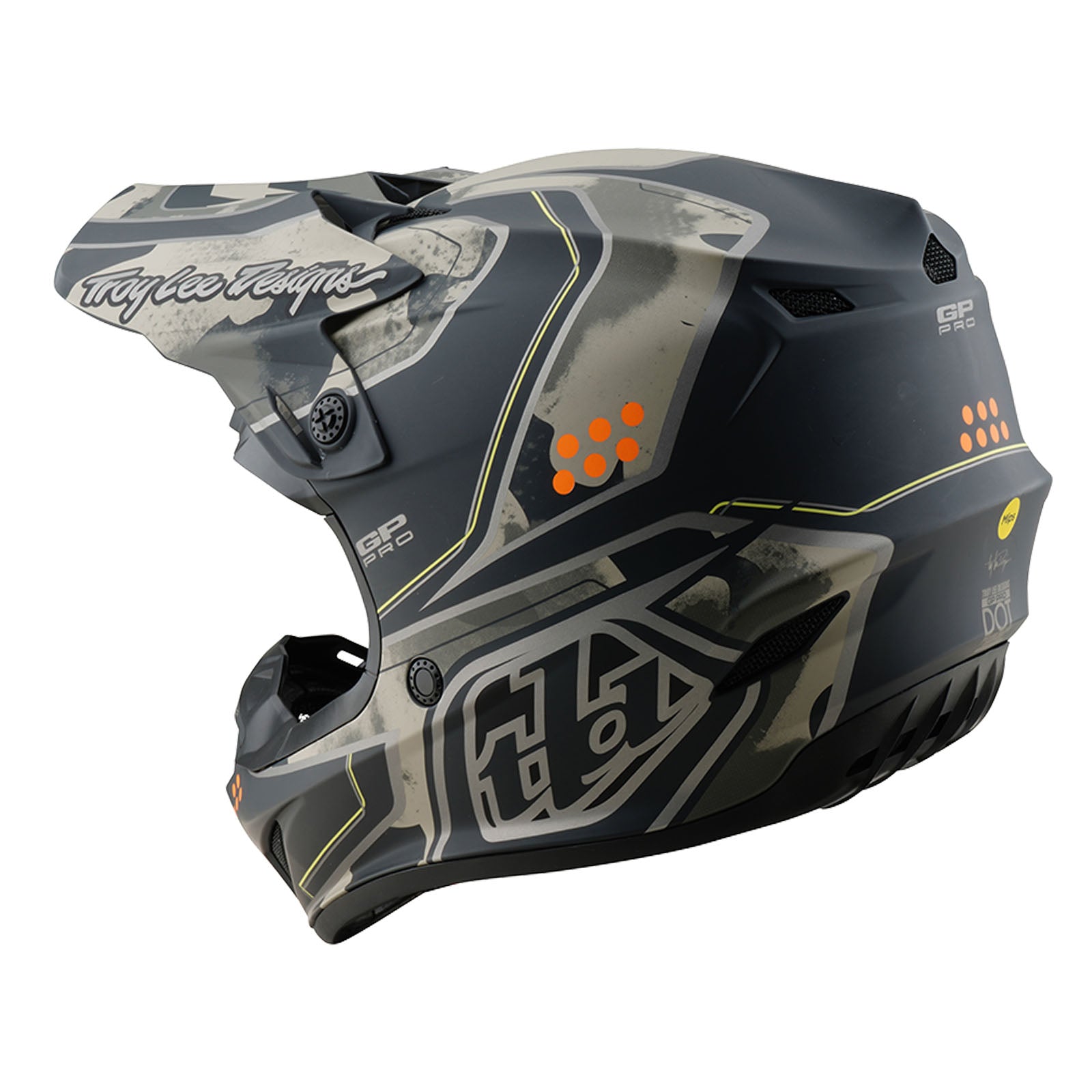 Troy Lee Designs GP Pro Trooper Crosshelm Zwart/Caper - afbeelding 2