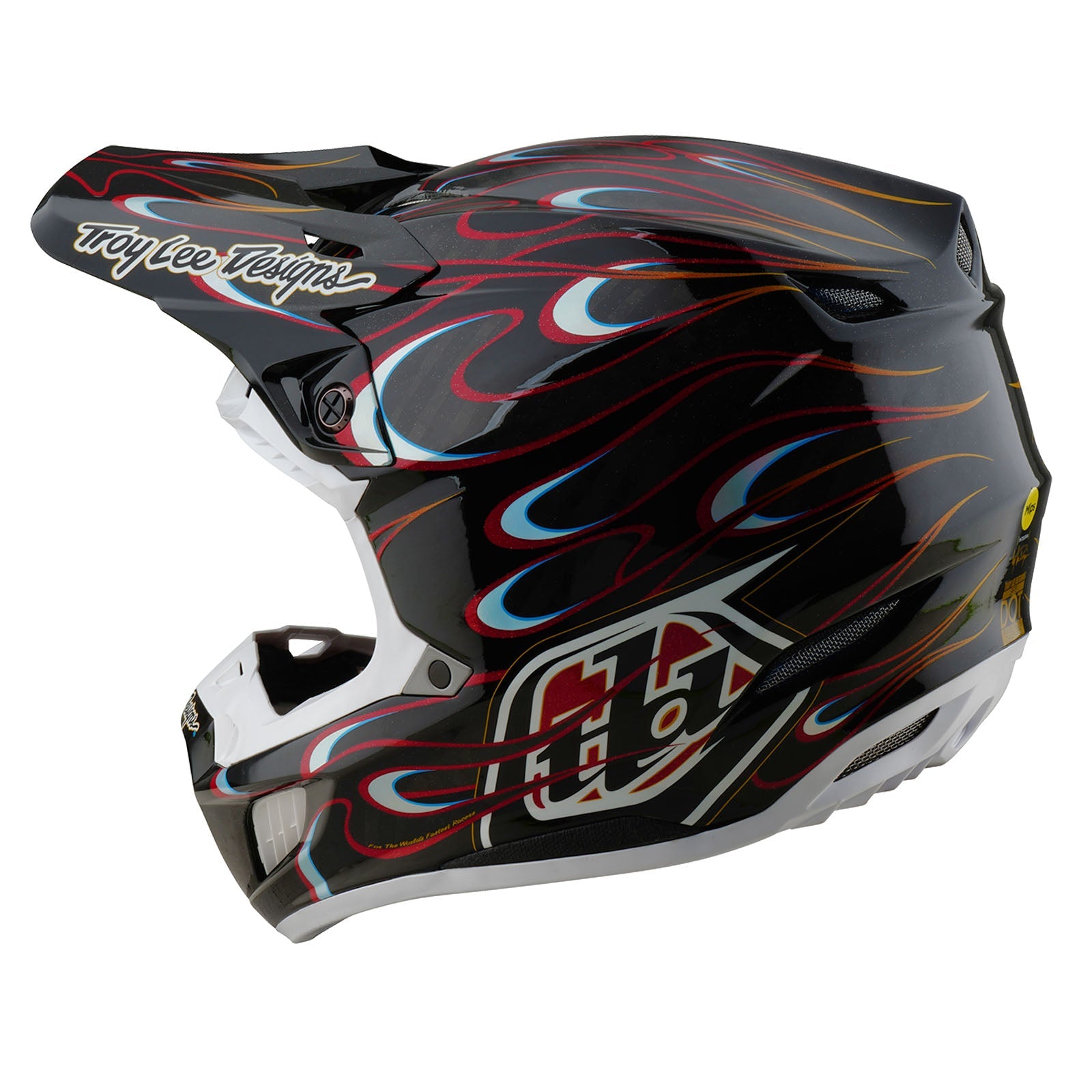 Troy Lee Designs SE5 Carbon Torched Crosshelm Zwart/Rood - afbeelding 2